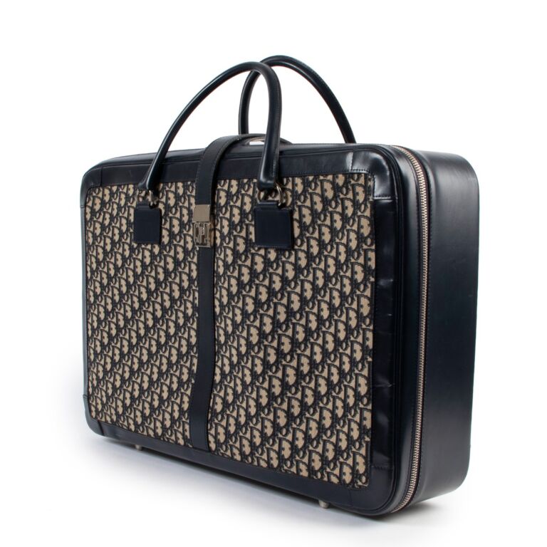 Christian Dior Vintage Oblique Monogram Medium Suitcase