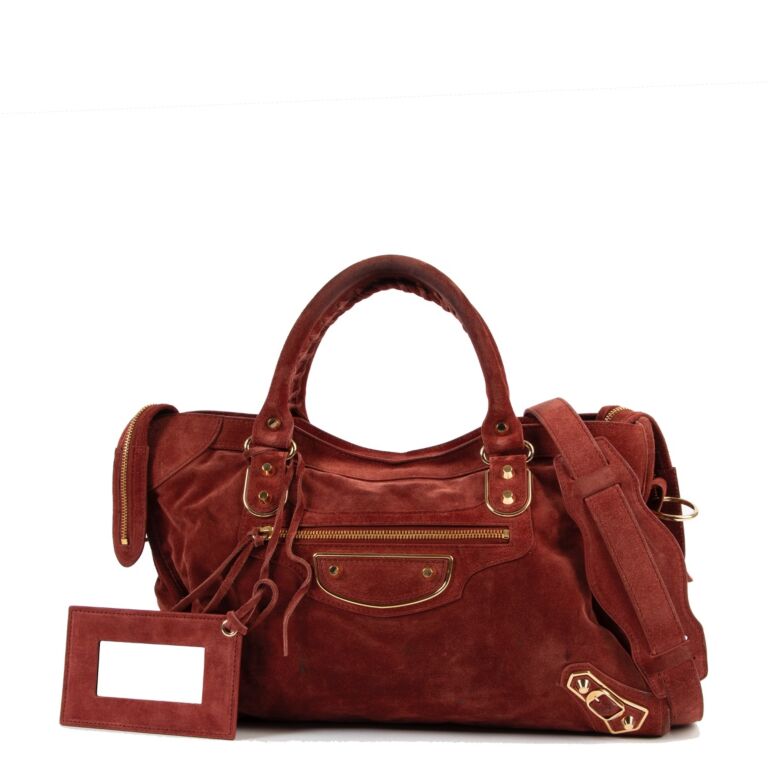 Balenciaga suede shop bag 2013
