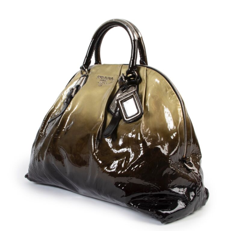 Patent leather handbag