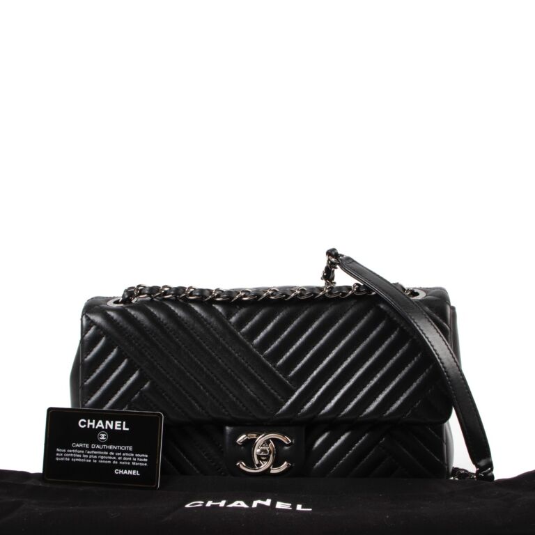 CHANEL Lambskin Quilted Medium Crossing Times Flap Black 99385