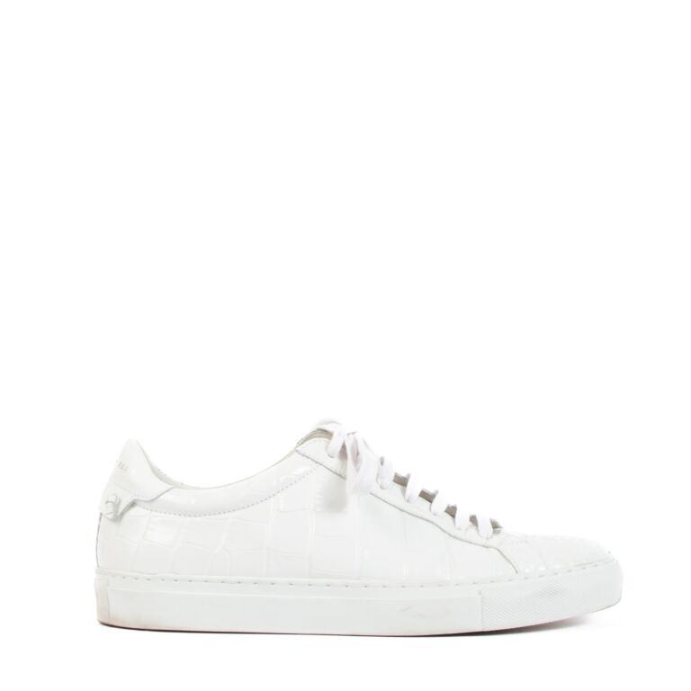 Givenchy Urban Street White Croc-Embossed Sneakers - Size 39 ○ Labellov ○  Buy and Sell Authentic Luxury