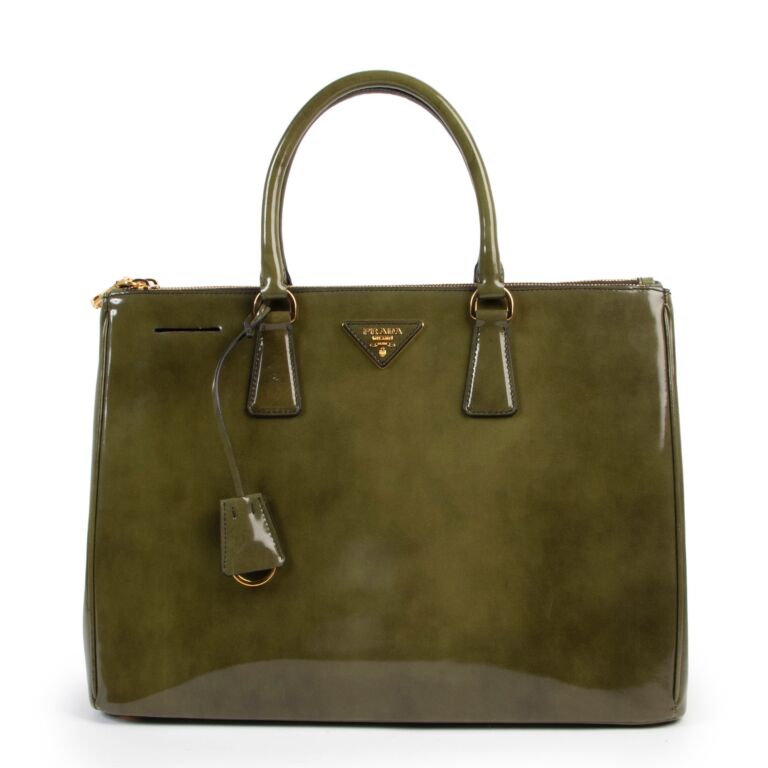 Prada Spazzolato Tabacco Fume Large Galleria Bag Labellov Buy and Sell Authentic Luxury