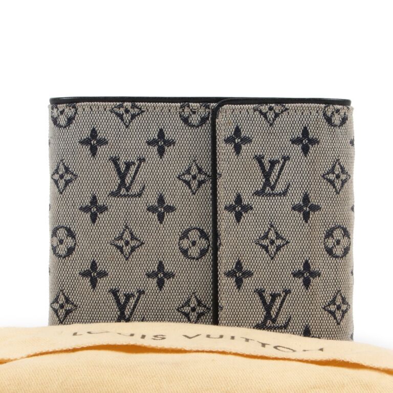Authentic Louis Vuitton Monogram Mini Lin Portefeuille Elise Wallet Brown  3797G