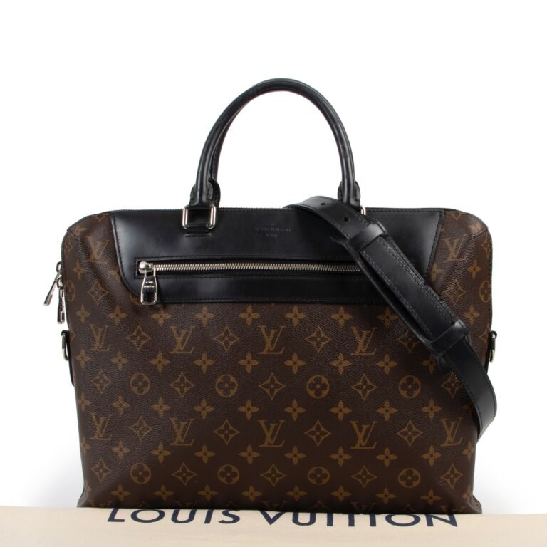 Louis Vuitton Porte Documents Jour Monogram Macassar Briefcase