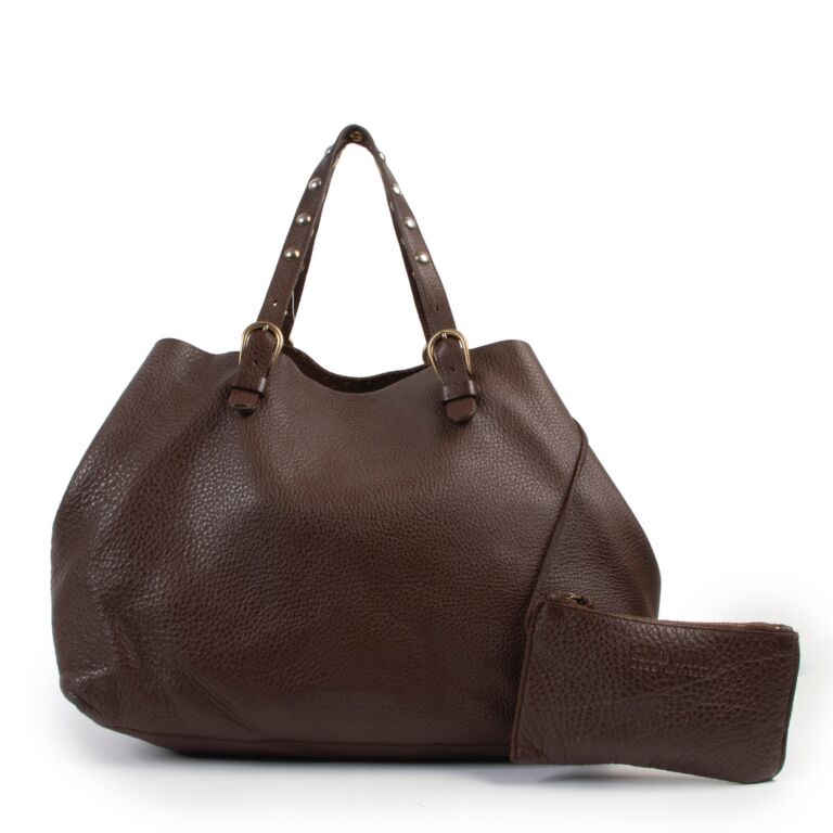 Miu Miu Brown Tote Bag ○ Labellov ○ Buy and Sell Authentic Luxury