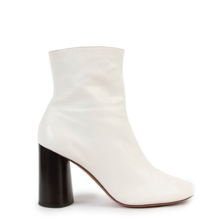 Celine White Leather Ankle Boots Size 38 Labellov Buy and