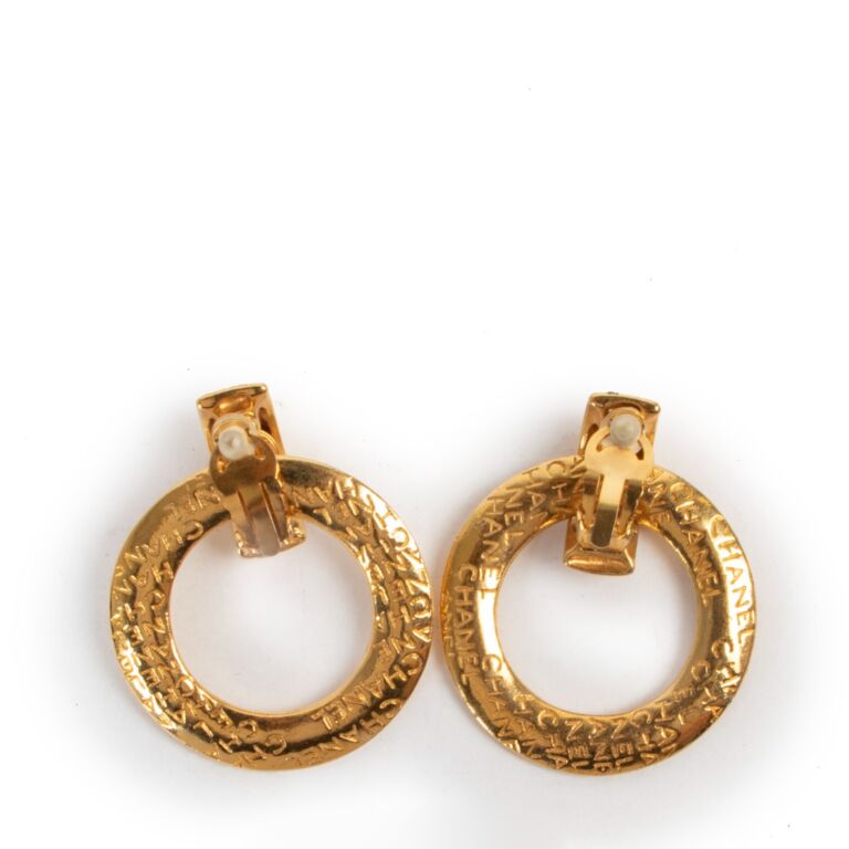 Chanel Gold Logo Earrings ○ Labellov ○ Buy and Sell Authentic Luxury