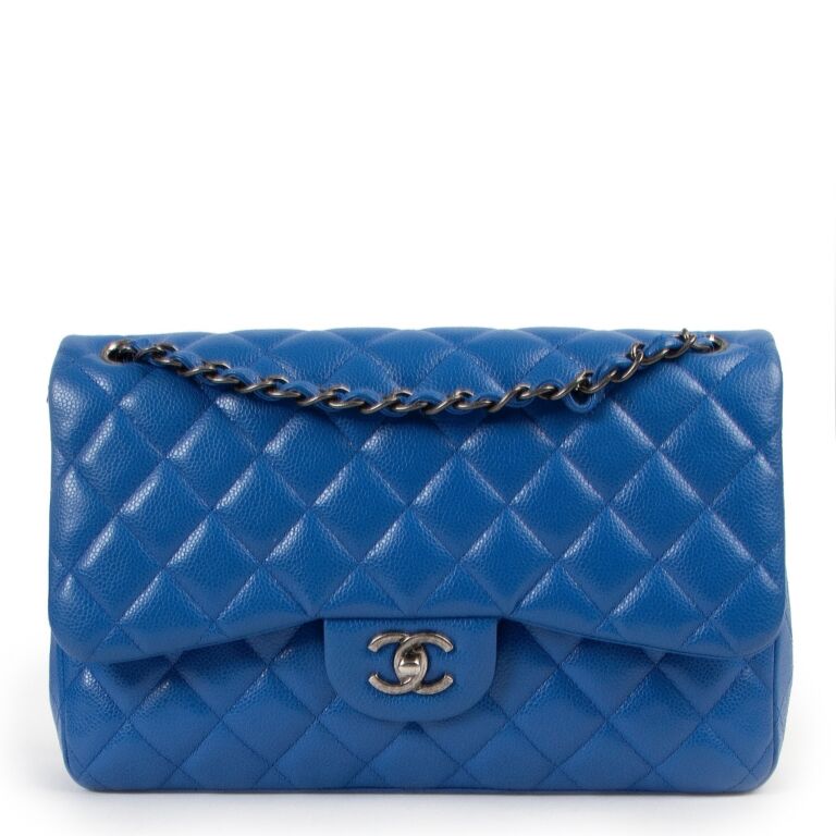 Chanel 22p Baby Blue Small Classic Flap Caviar Light Gold HW