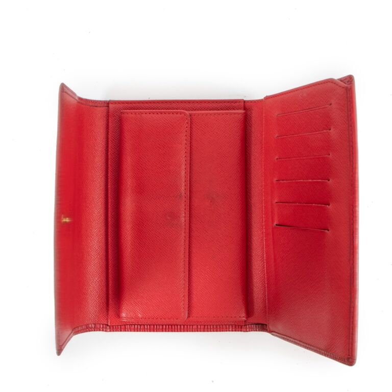 Louis Vuitton Red Epi Leather Porte-Tresor Etui Papiers