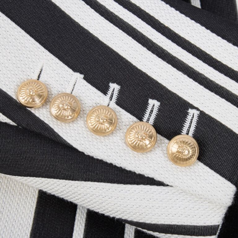 合馬公式アカウント２！BALMAIN　ロゴパッチ　ニットジャケット（S） Published in Lookbook Balmain HOMME Union Jack Emblem Button