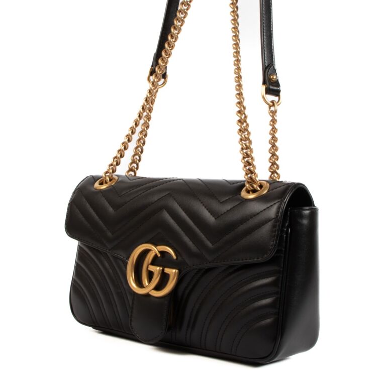 【送料&関税込】Gucci Leather Handbag With l Detail Gucci GG Shoulder Bag with Leather Trim – Ask Me Wear