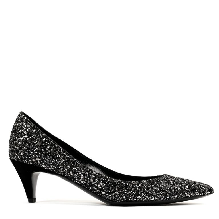 Black glitter kitten heels store