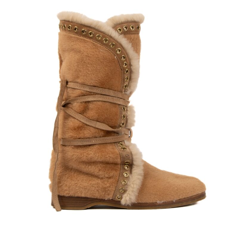 Jimmy choo fur lined boots on sale