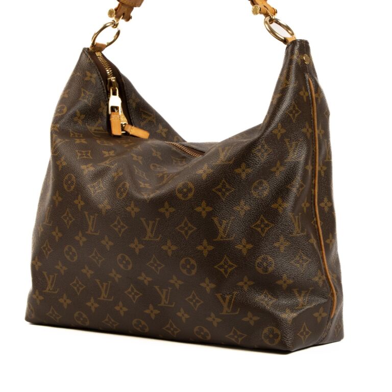 バッグ LOUIS VUITTON SULLY NV MM M54273 Louis Vuitton Sully Top Handle Bag MM Black Leather for sale