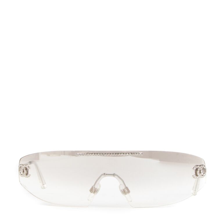 Chanel Silver 4078 CC Crystal Sunglasses ○ Labellov ○ Buy and