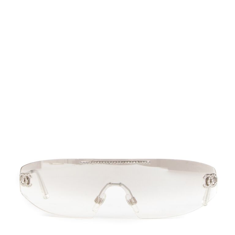 Chanel sunglasses silver top