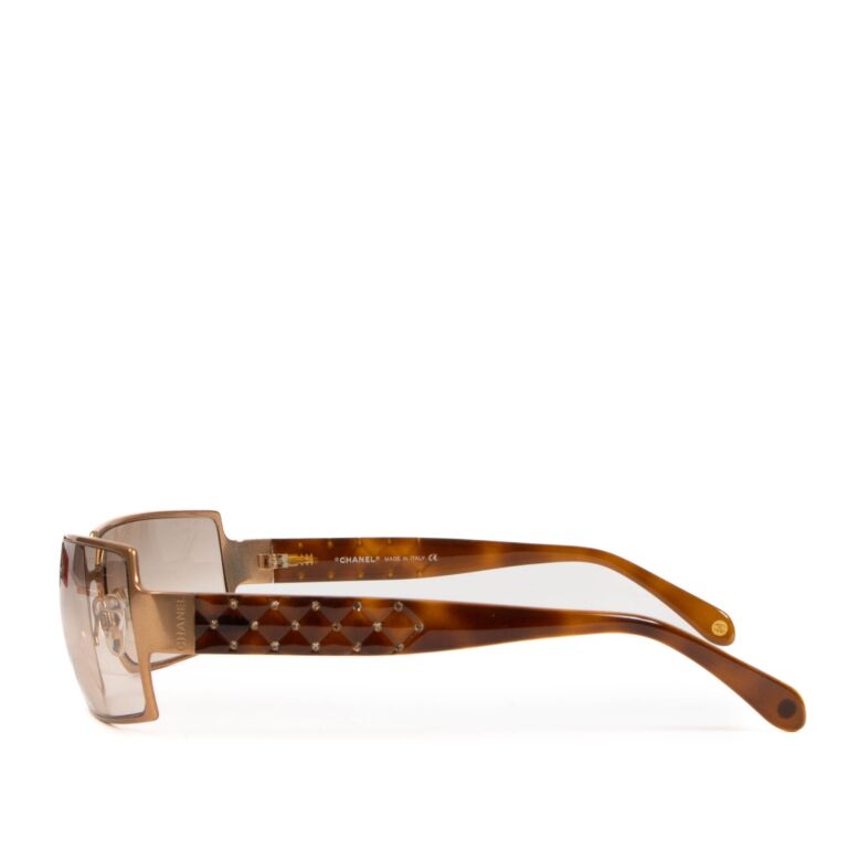 Chanel Gold 4103 Quilting Sunglasses ○ Labellov ○ Buy and Sell
