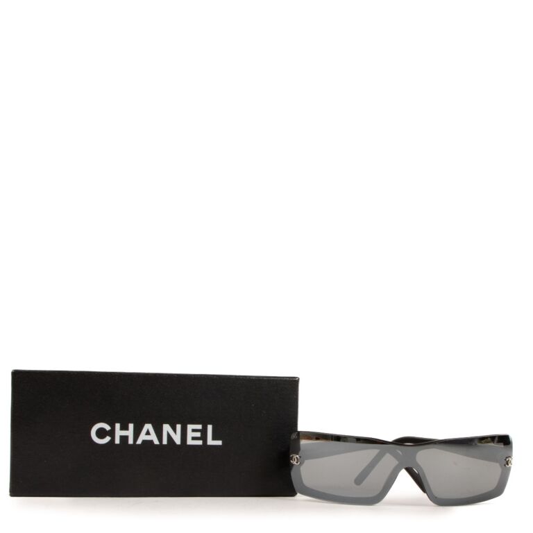 CHANEL Black Shield Sunglasses for Women for sale