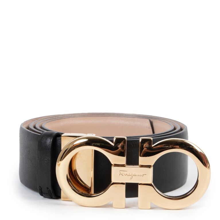 Black and gold clearance salvatore ferragamo belt