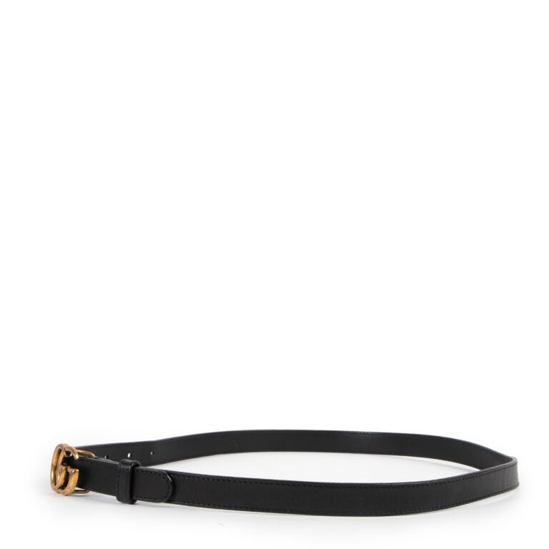 Gucci black thin belt store
