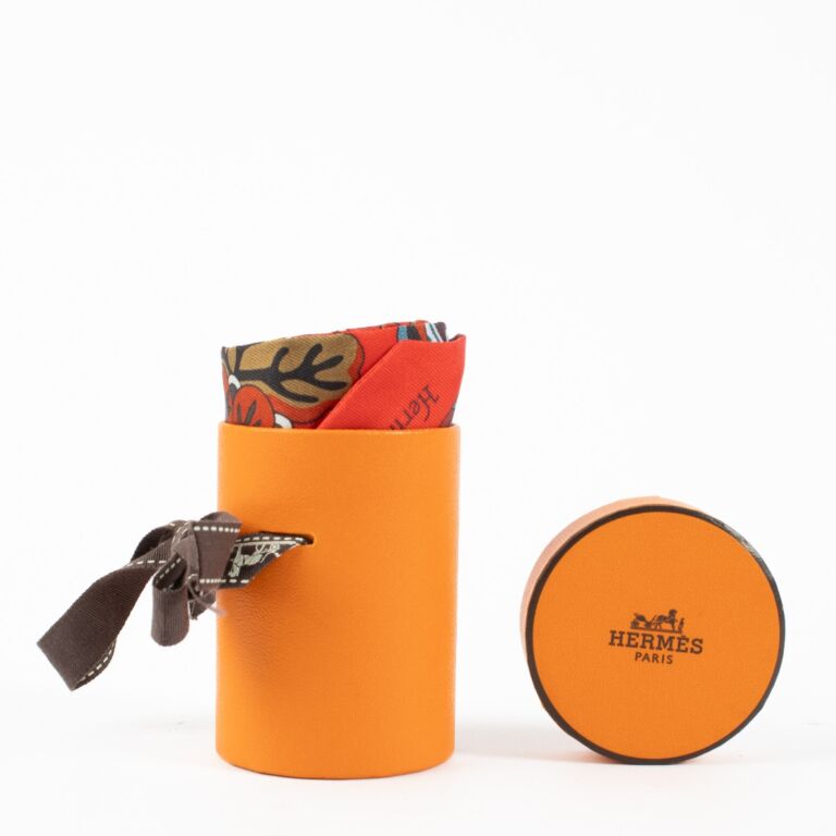 Hermès Fleurs et Papillons de Tissus Silk Twilly Scarf