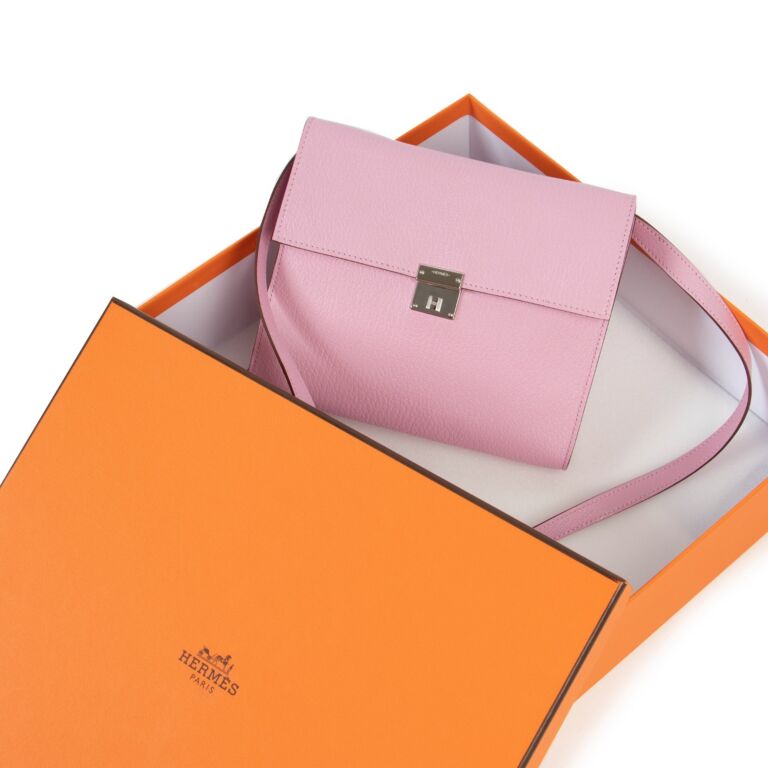 Hermès Mauve Sylvestre Mysore Goatskin Clic 16 Wallet