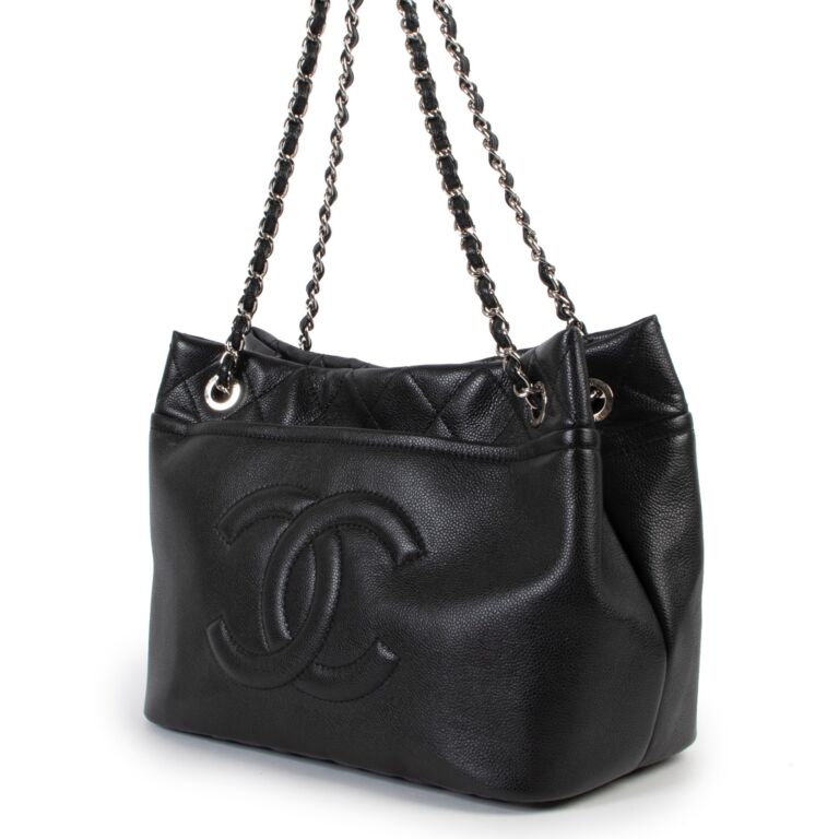 Chanel Black Timeless Caviar Expandable Tote