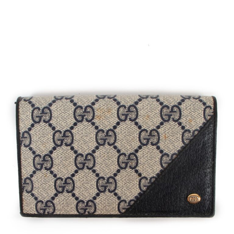 Gucci Vintage GG Supreme Compact Wallet Labellov Buy and
