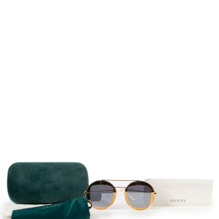 Gucci round 2025 aviator sunglasses