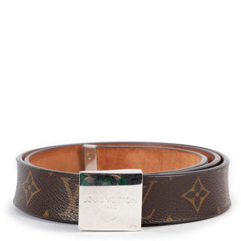 On Sale Authentic Louis Vuitton Ceinture Carre LV Monogram 