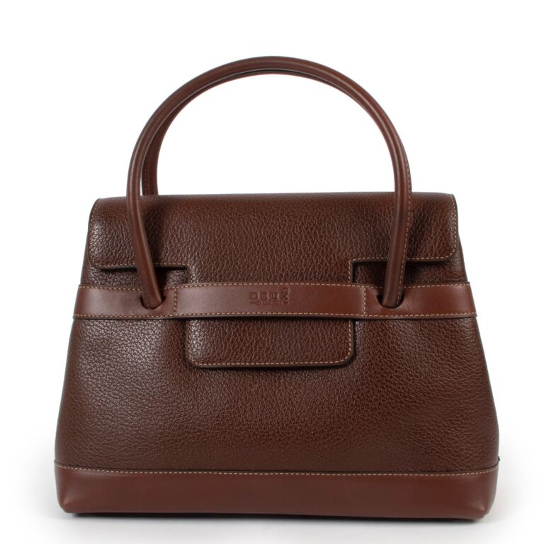 Deux De Delvaux Chocolate Brown Top Handle Labellov Buy and