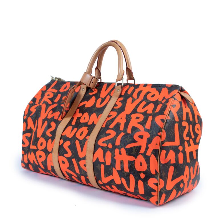 Stephen Sprouse x Louis Vuitton Orange Monogram Graffiti Keepall 50  QJBBBB2TOB009