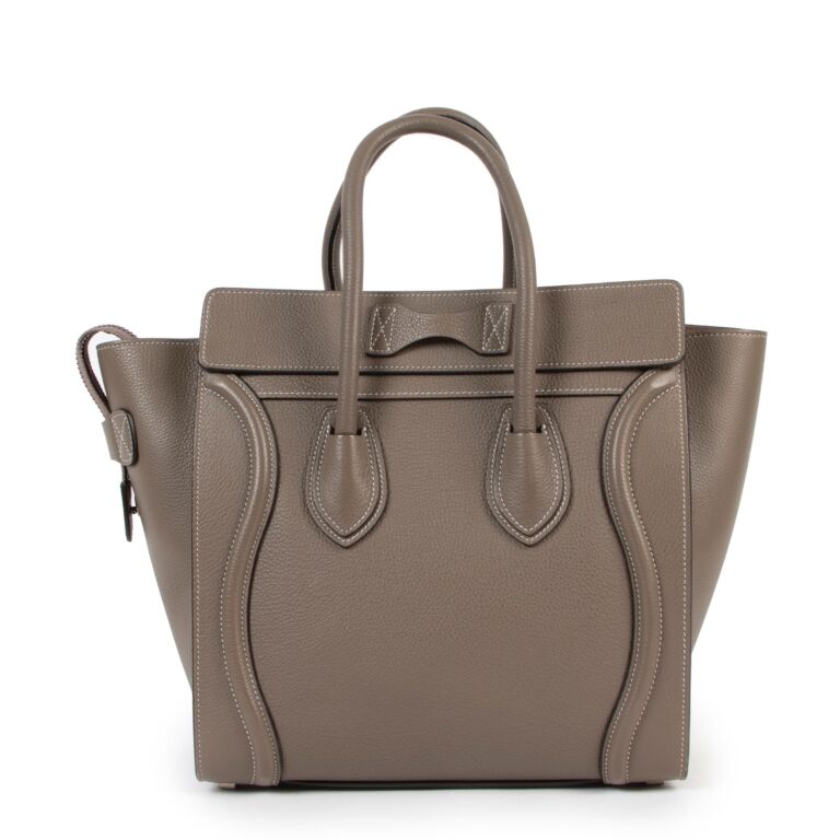 ☆100％直営店買付☆【CELINE】MICRO LUGGAGE DRUMMED CALFSKIN CELINE Drummed Calfskin Micro Luggage Marine 1681385
