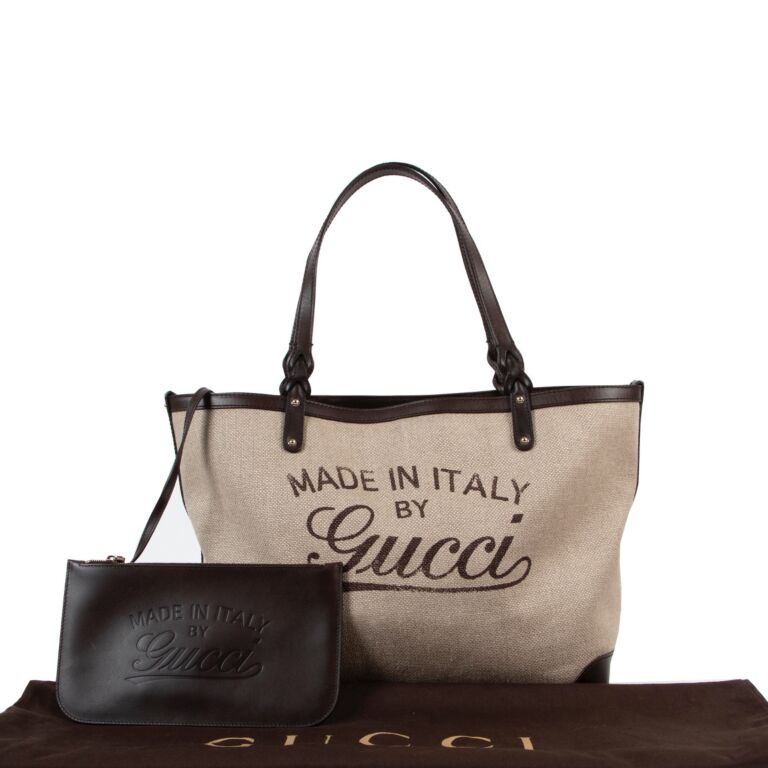 Gucci Canvas Tote Bag Labellov Buy and Sell Authentic Luxury