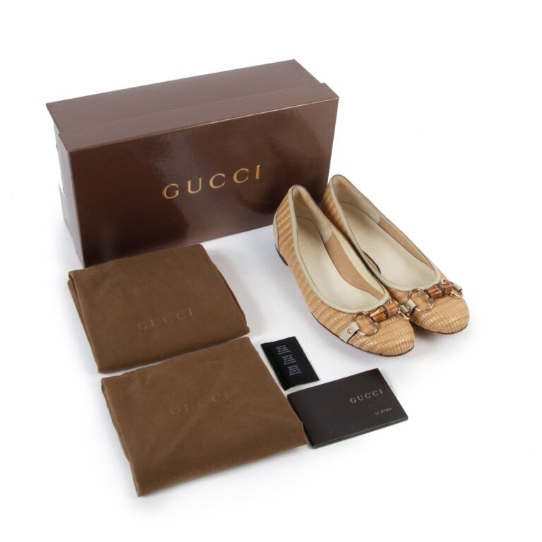 Gucci Bamboo Horsebit Ballet Flats Size 36 5 Labellov Buy