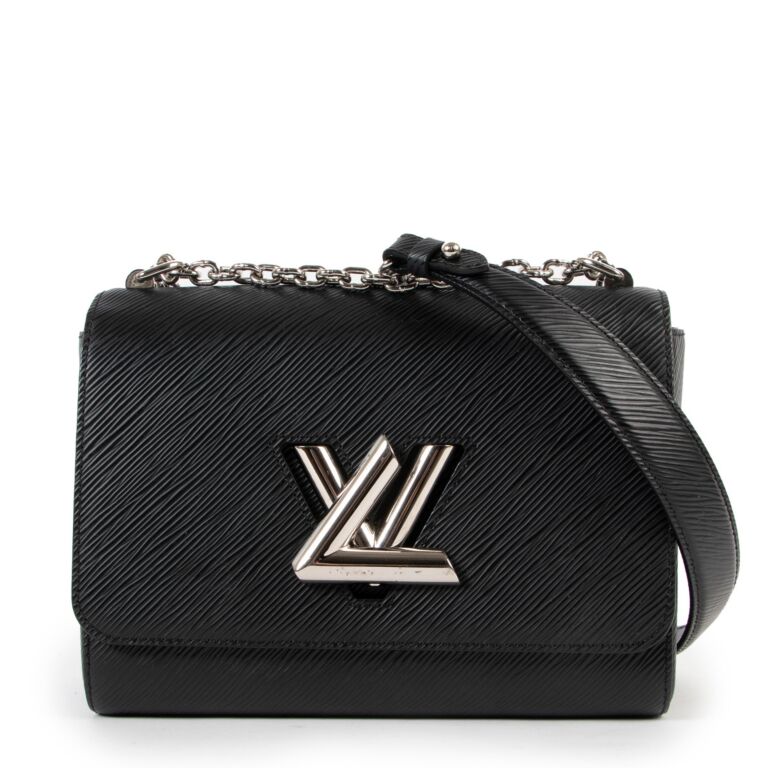 Louis Vuitton Black Epi leather'Twist MM' Shoulder Bag Schulter Tasche Sac  Noir Schwarz