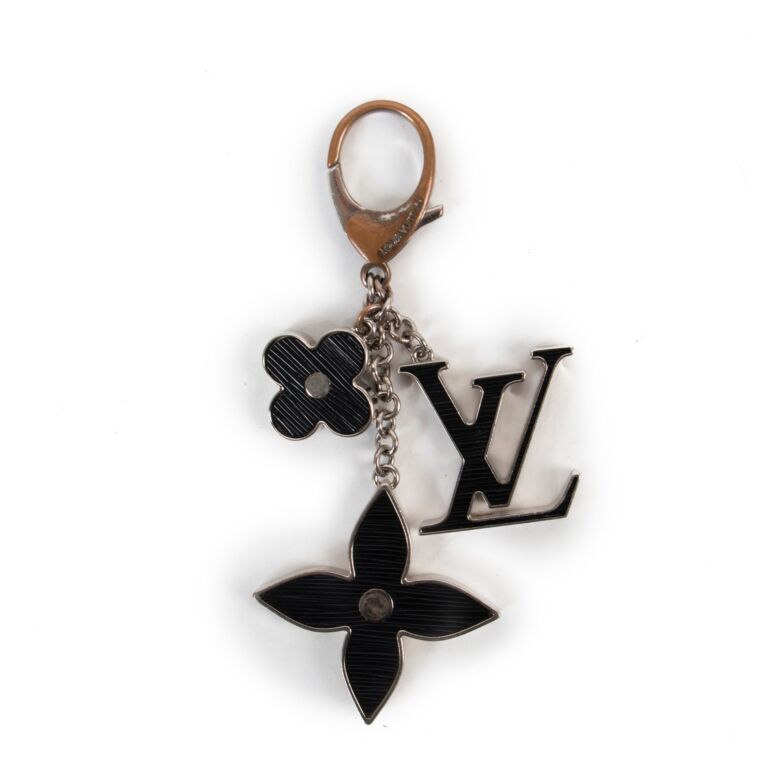 Louis Vuitton Monogram Dragonne Bag Charm & Key Holder, Black, * Inventory Confirmation Required