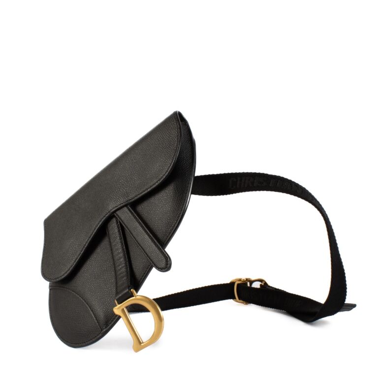 Dior saddle belt bag black best sale