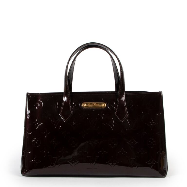 Louis Vuitton - Authenticated Wilshire Handbag - Patent Leather Burgundy for Women, Very Good Condition