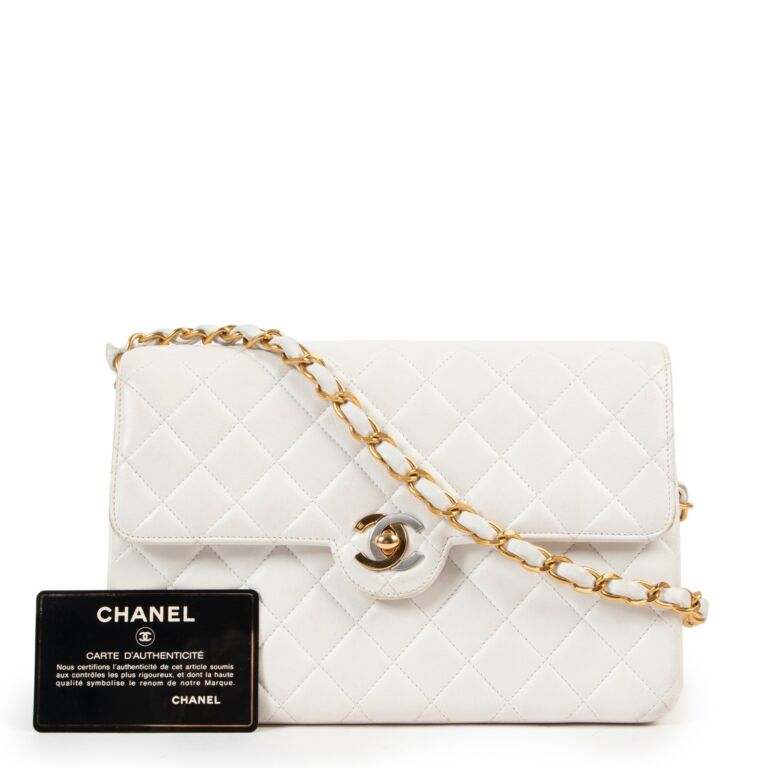Chanel White Mini Classic flap Bag Labellov Buy and Sell