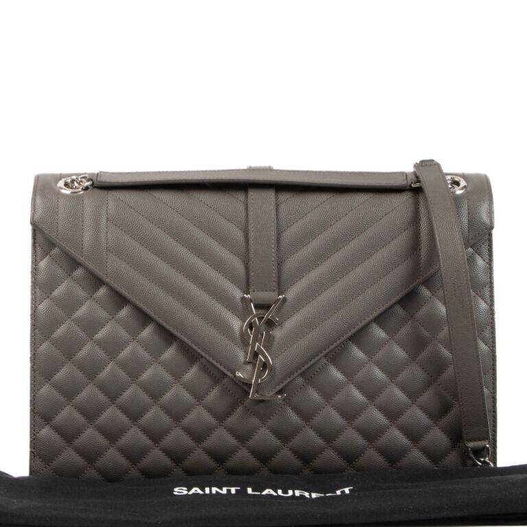 Ysl envelope bag grey 2025