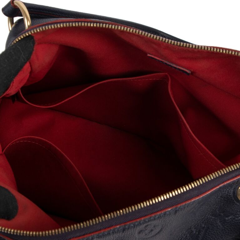 Louis Vuitton Blue Red Monogram Empreinte Leather Ponthieu PM Top