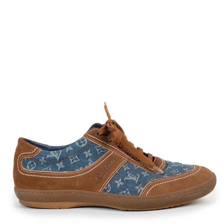 LV Monogram Denim Trainer Sneakers 1A7S51  Lv sneakers Sneakers fashion  Sneakers men fashion