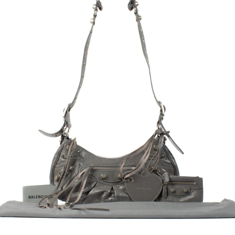 Balenciaga Grey Leather Small Le Cagole Bag ○ Labellov ○ Buy and