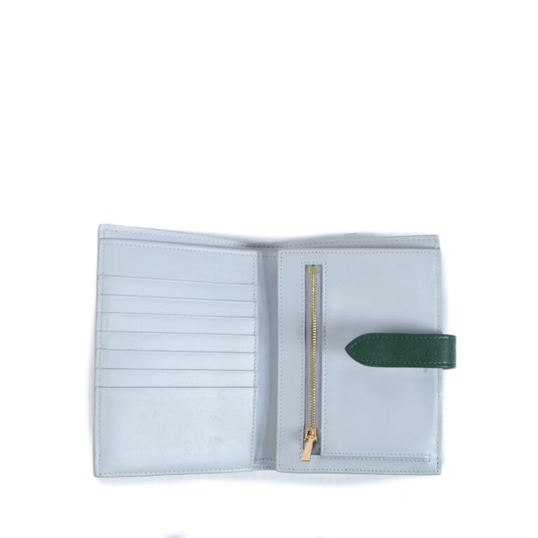 Celine Medium Strap Bicolour Leather Wallet Labellov Buy and Sell Authentic Luxury