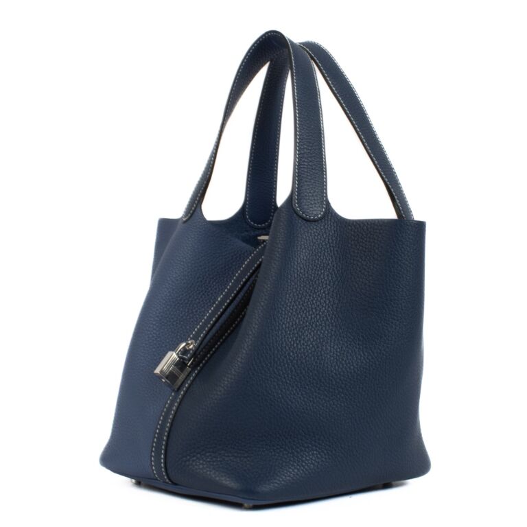 Hermès Picotin Lock 22 Casqaue Bleu Saphir/Bleu Brighton