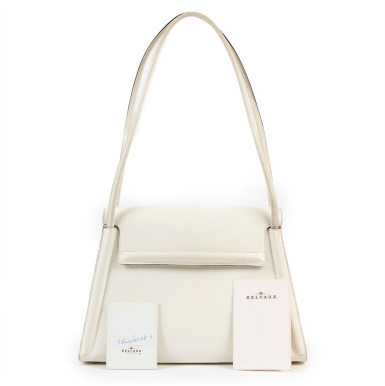 Crossbody Bag in White Leather Jeanne PM Delage