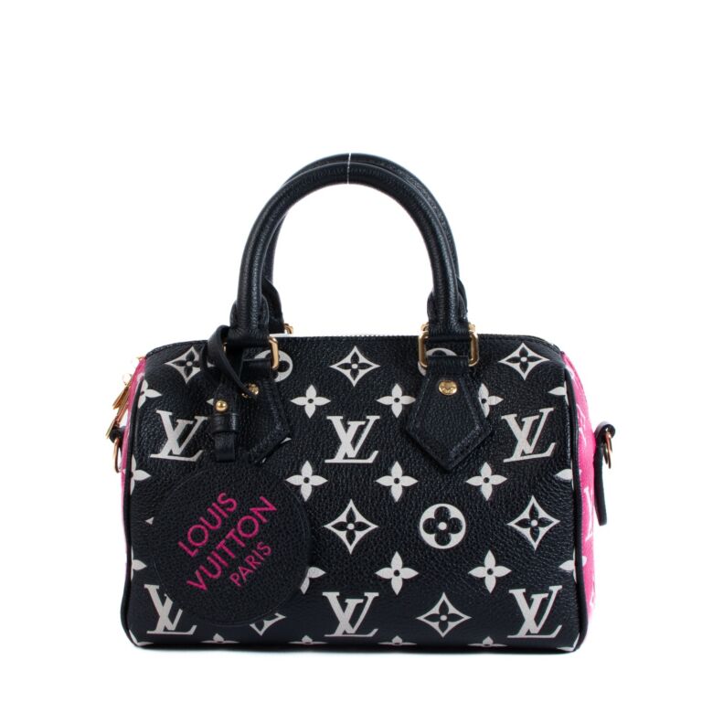 Louis Vuitton Spring in The City Empreinte Speedy Bandouliere 20 Bag in Black