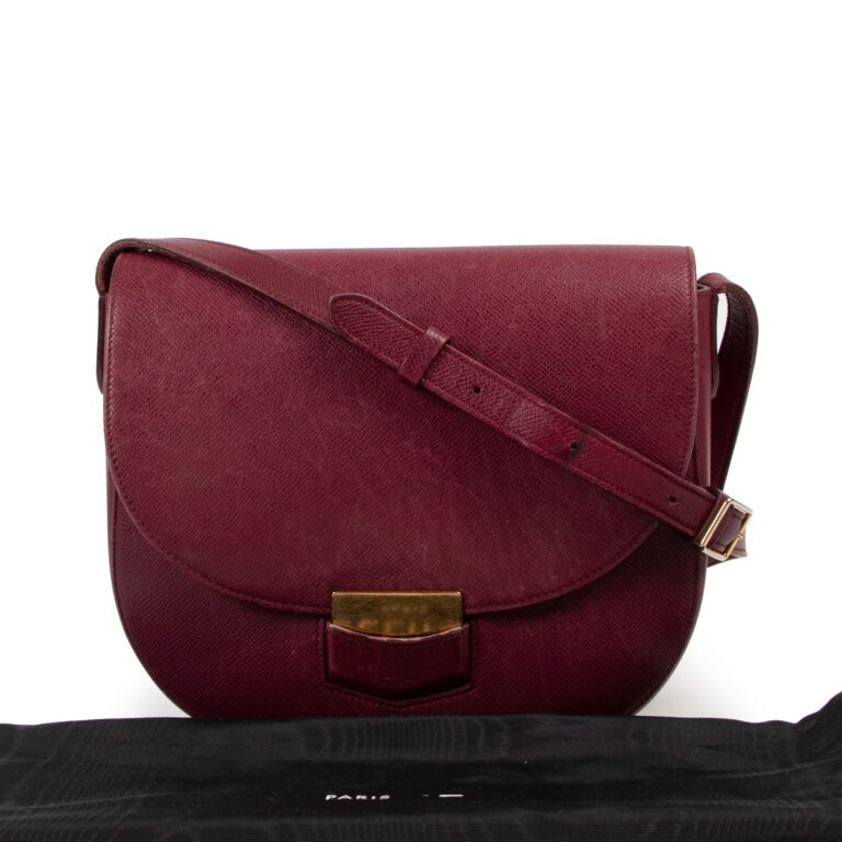 Mount Street Burgundy Red Leather Laptop Briefcase Bag