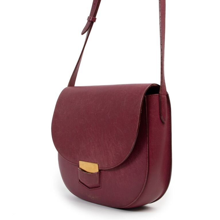 Celine Burgundy Trotteur Crossbody Bag Labellov Buy and Sell